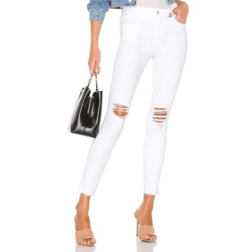 Frame Denim White Ankle Jeans